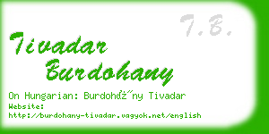 tivadar burdohany business card